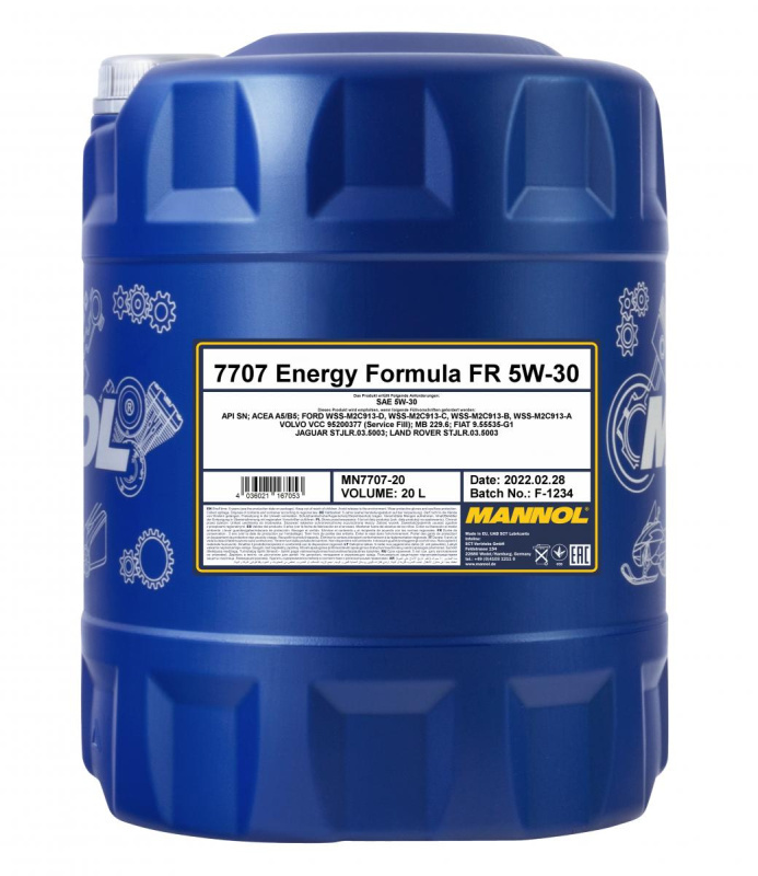 MANNOLENERGYFORMULAFR5W-30Масломоторное,Синтетическое,20л