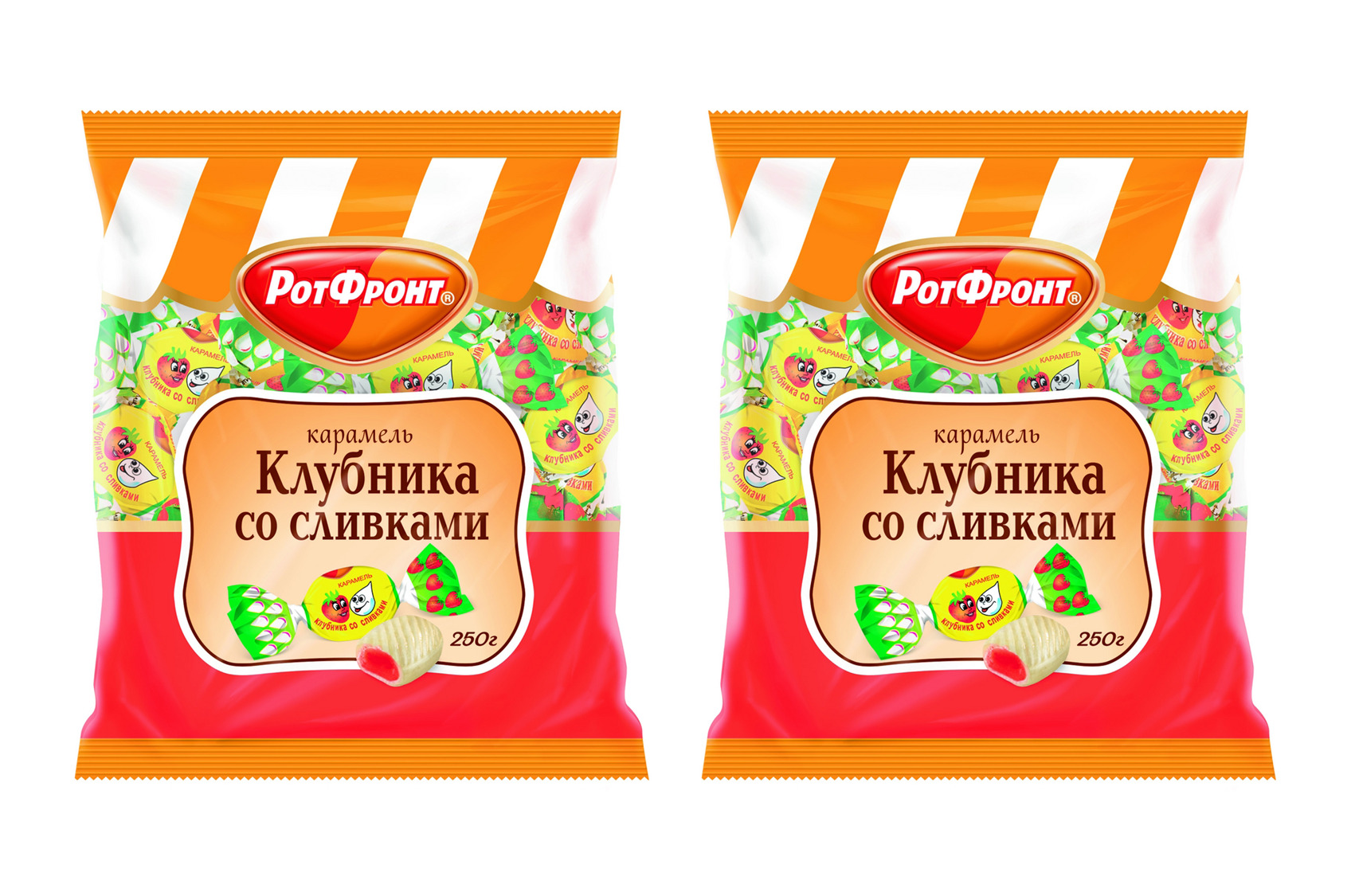 Карамель клубника со сливками рот фронт