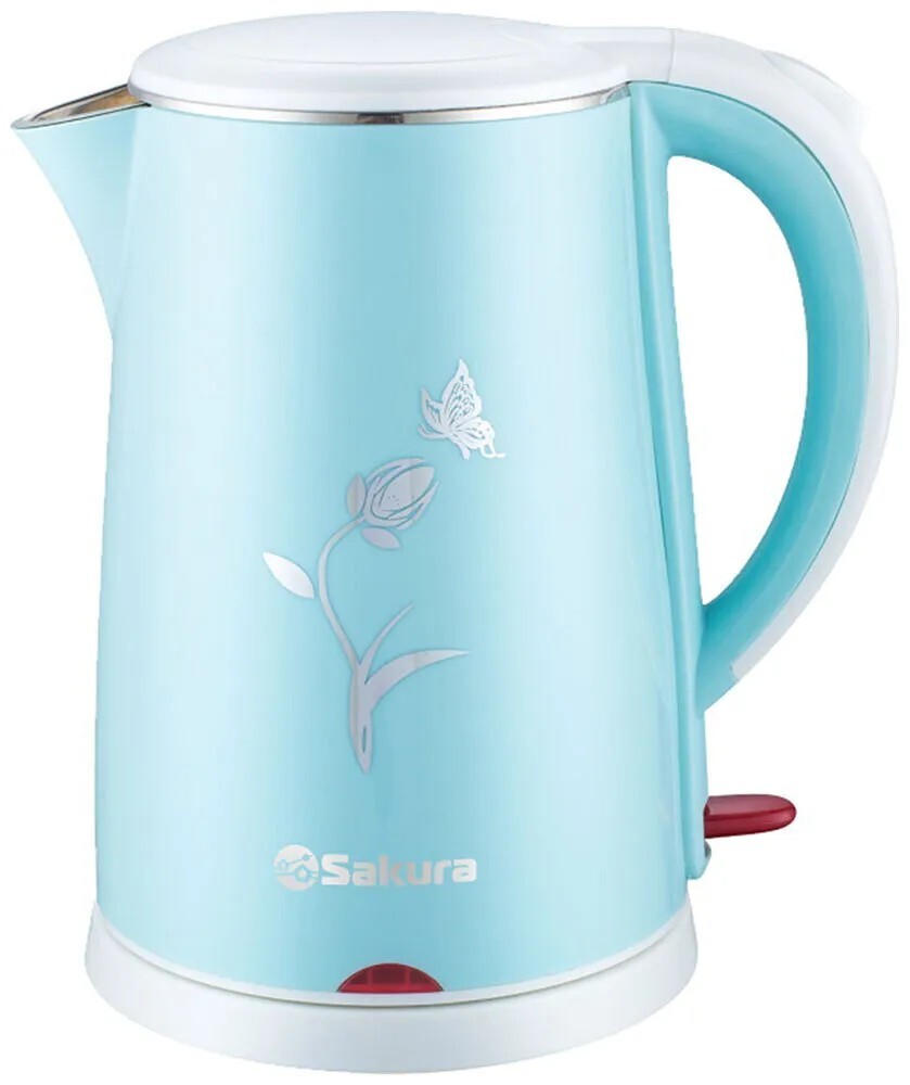Электрический чайник Sakura SA-2159WBL, Пластик, голубой в интернет-магазин...