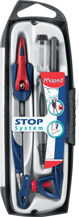 Готовальня 5 предметов Maped Stop System