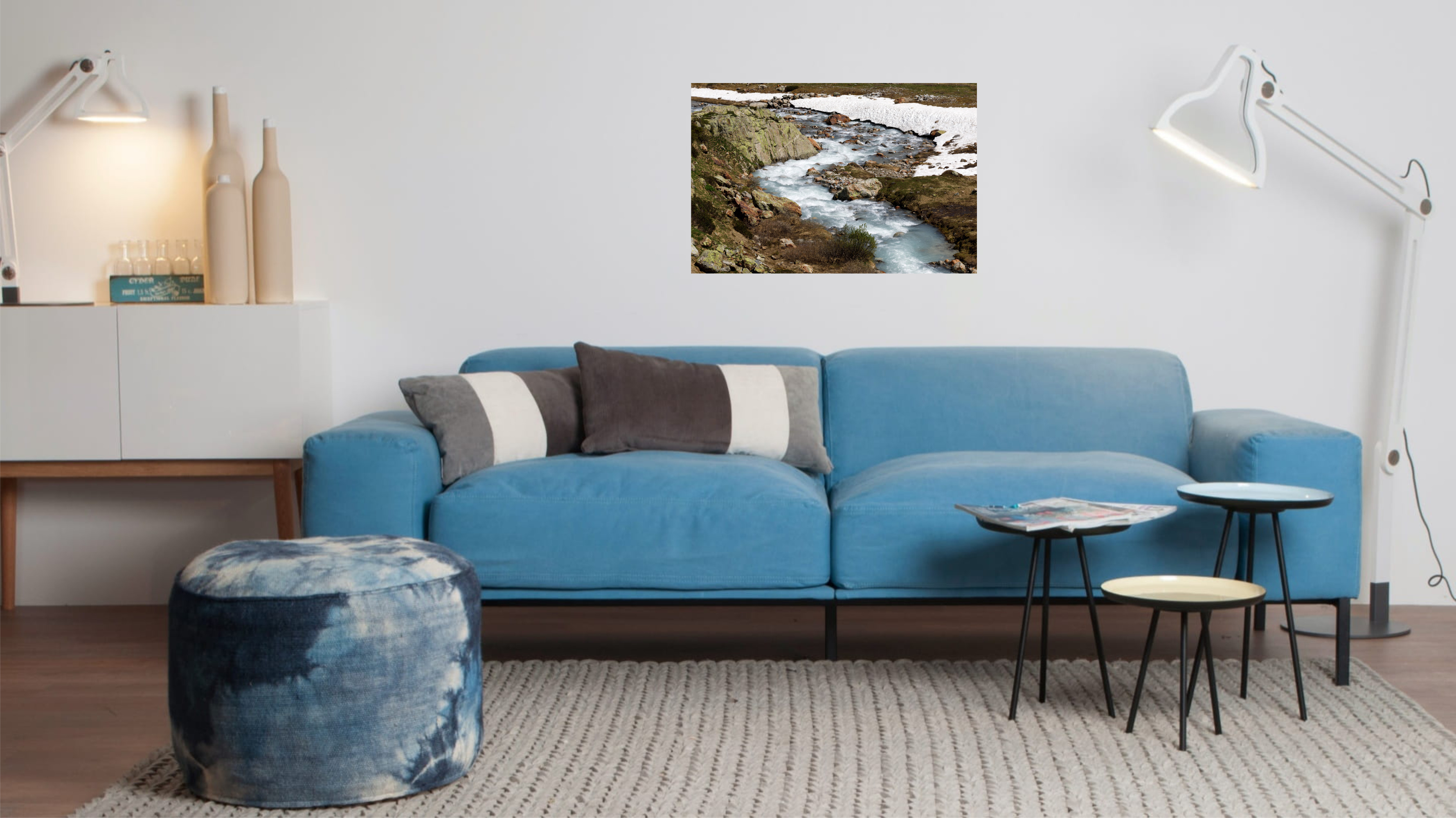 Модные цвета в интерьере в 2017 году. Красивые интерьеры и дизайн Blue sofas liv