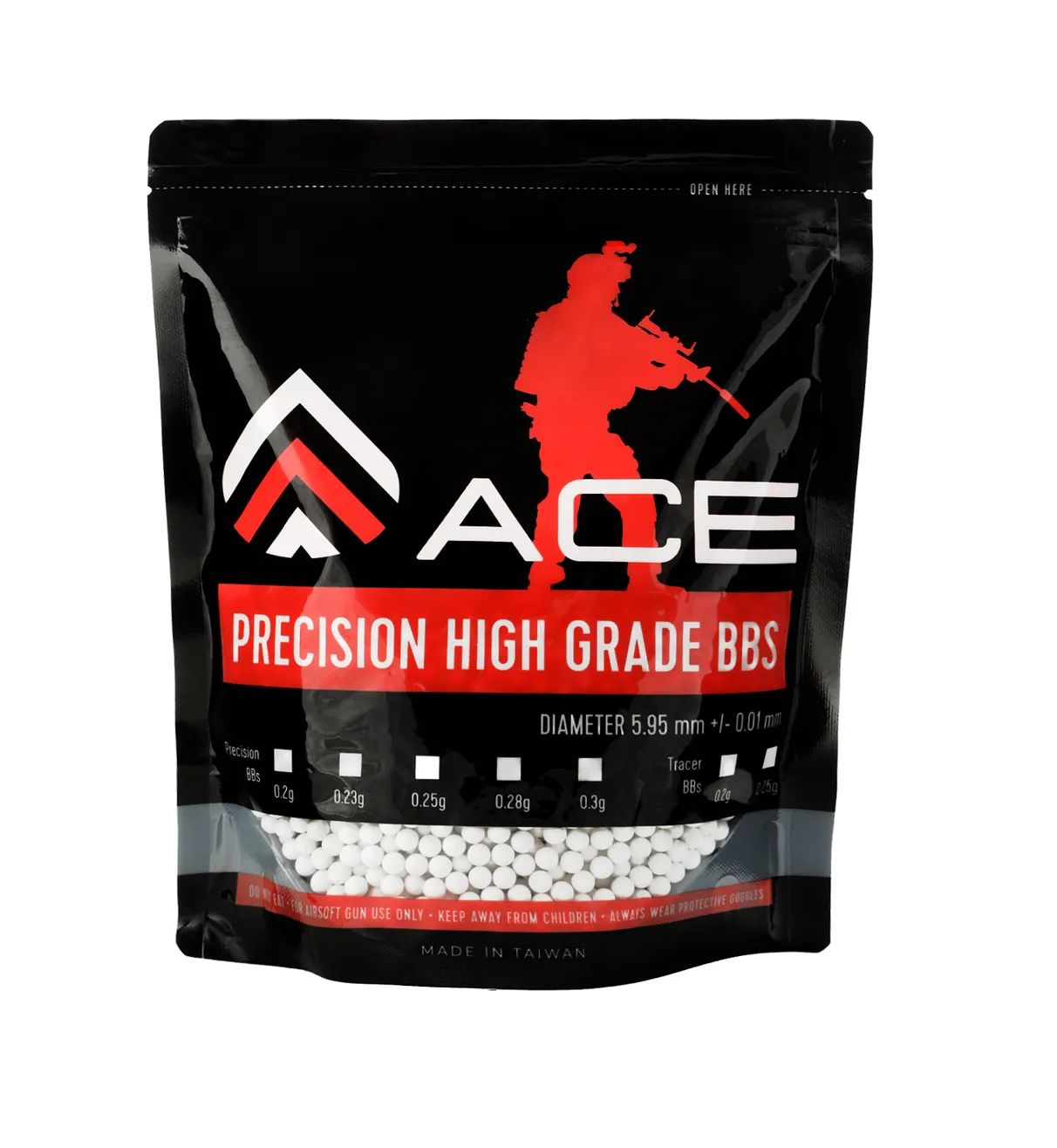 ACE Шарики для страйкбола ACE-1KG-20 3500 шт, белый