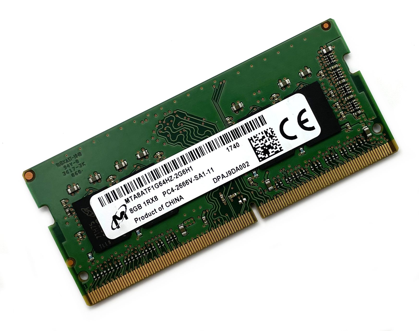 MicronОперативнаяпамятьDDR48Gb2666MhzPC4-2666VSoDimmMTA8ATF1G64HZ-2G6H11x8ГБ(MTA8ATF1G64HZ-2G6H1)