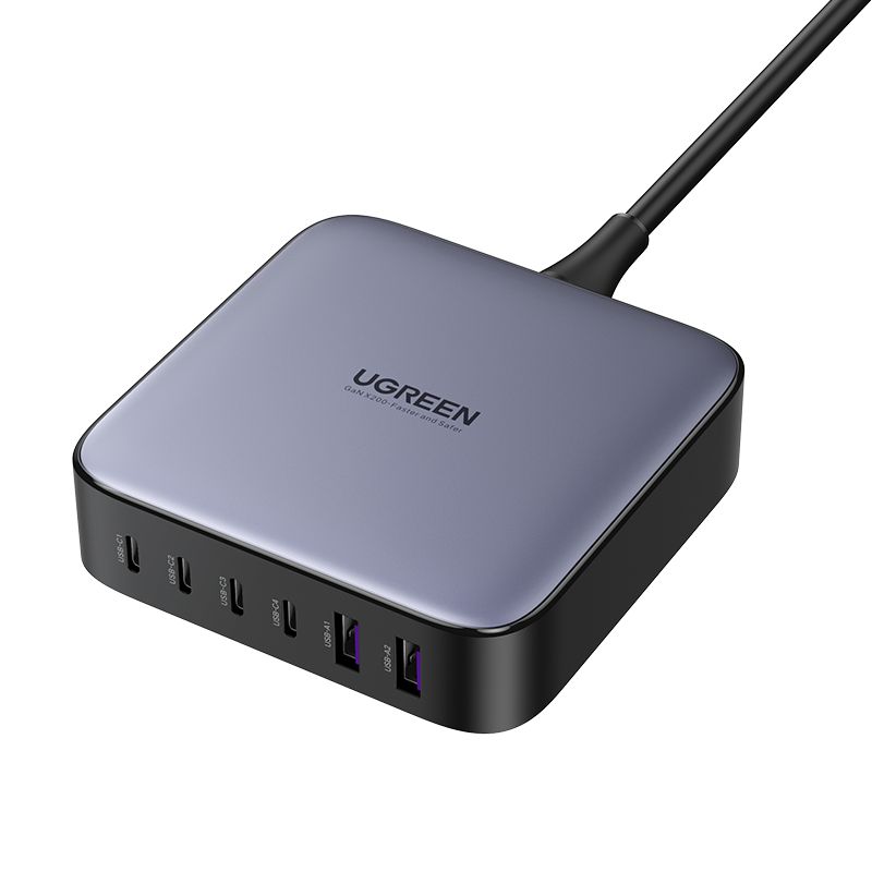 СетевоезарядноеустройствоUGREENCD271(40914)2*USB-A+4*USB-C200WDesktopCharger(6-Port).Цвет:черный