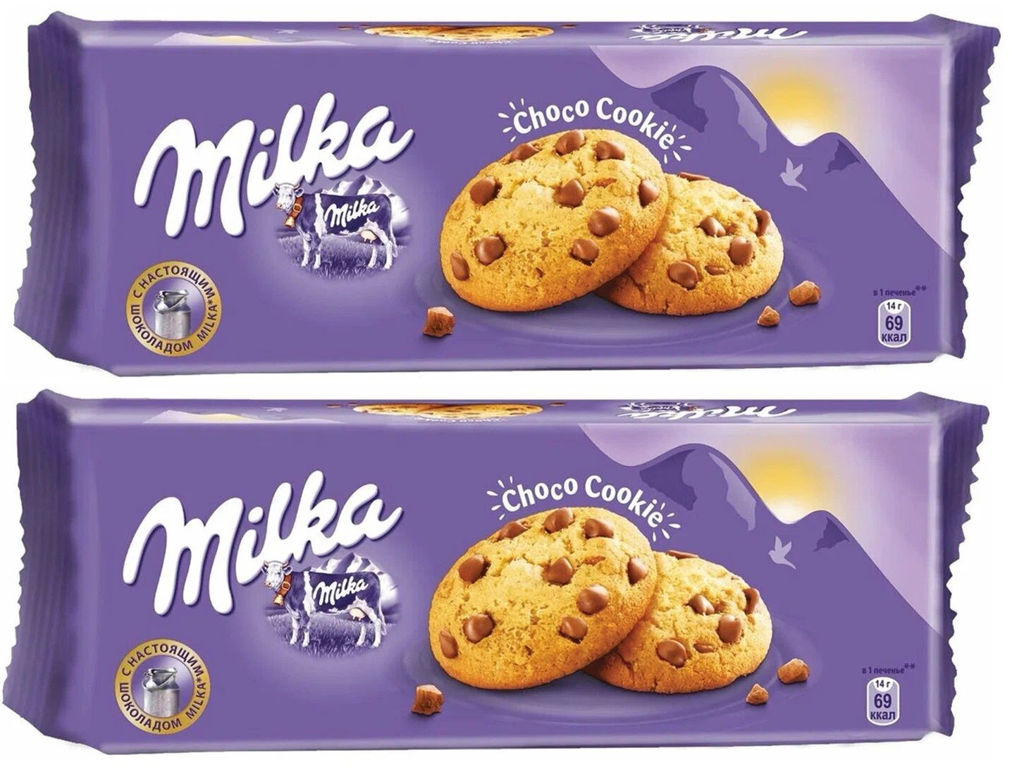 Печенье Milka с шоколадной крошкой, 168 г