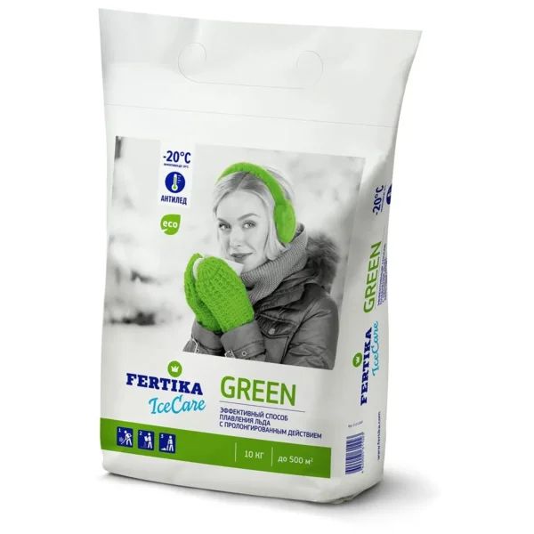 Противогололедный реагент FERTIKA IceCare Green 10 кг