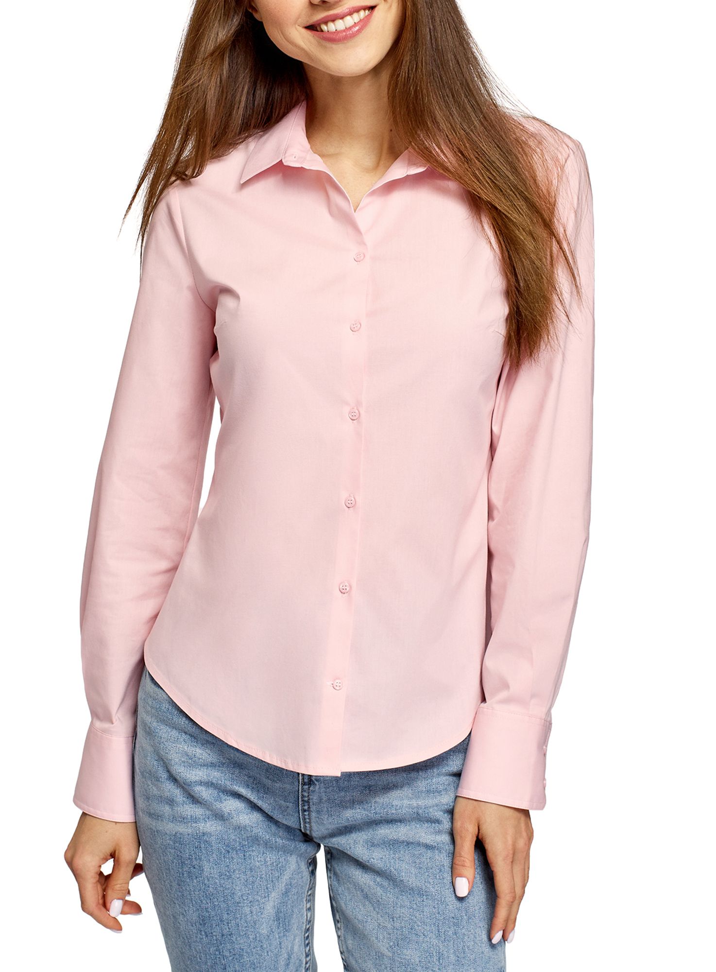 Розовая рубашка женская
