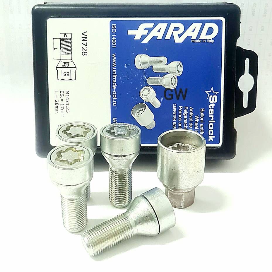 Секретные болты М14х1.25 пр-во Farad для BMW