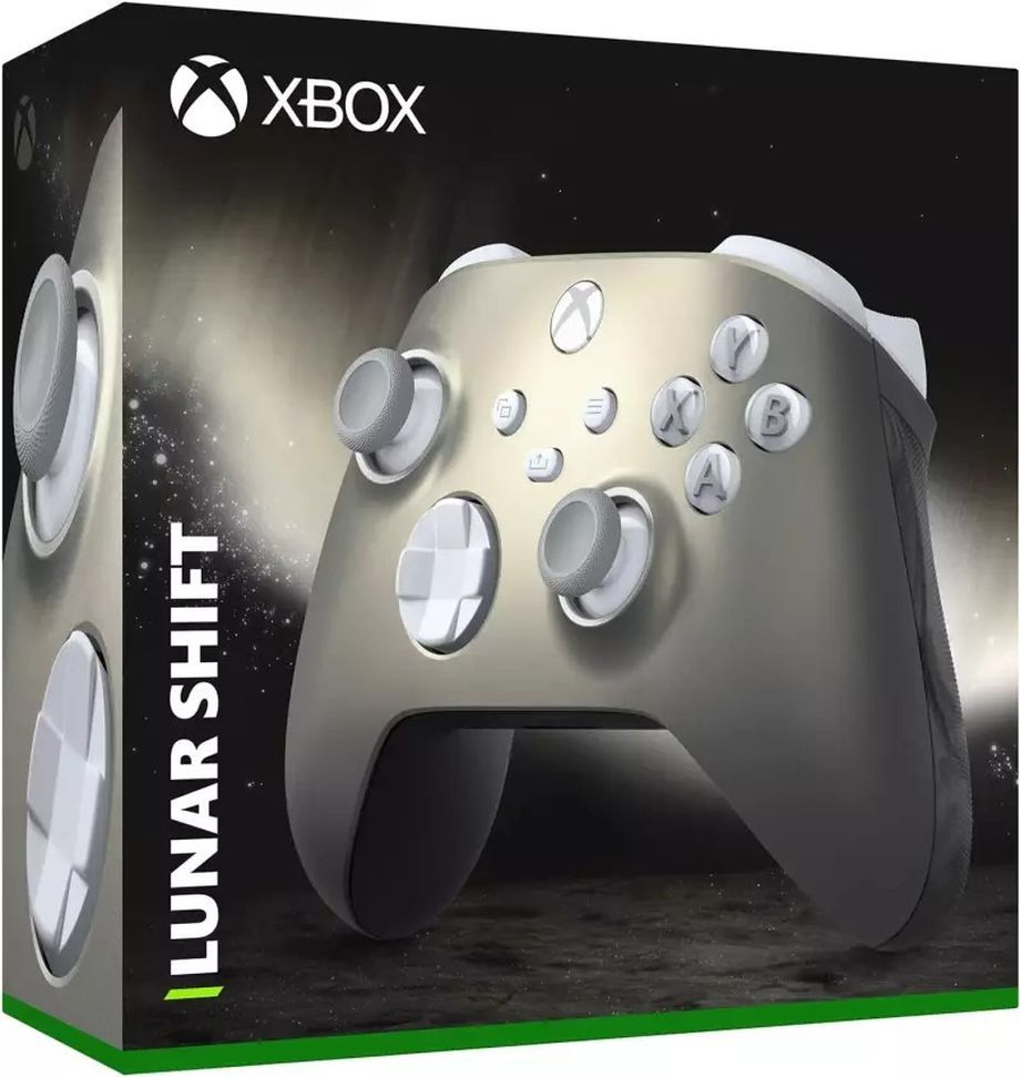 Xbox Геймпад беспроводной Xbox Wireless Controller Lunar Shift (Xbox  One/Series X/S/PC), Проводной, Bluetooth, серый, серебристый