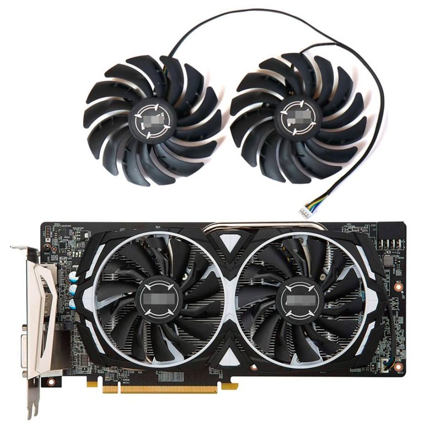 ВентиляторыдляMSI106010701080470480570580ArmorGamingX,охлаждающийкулердлявидеокарты,2шт95мм4пин