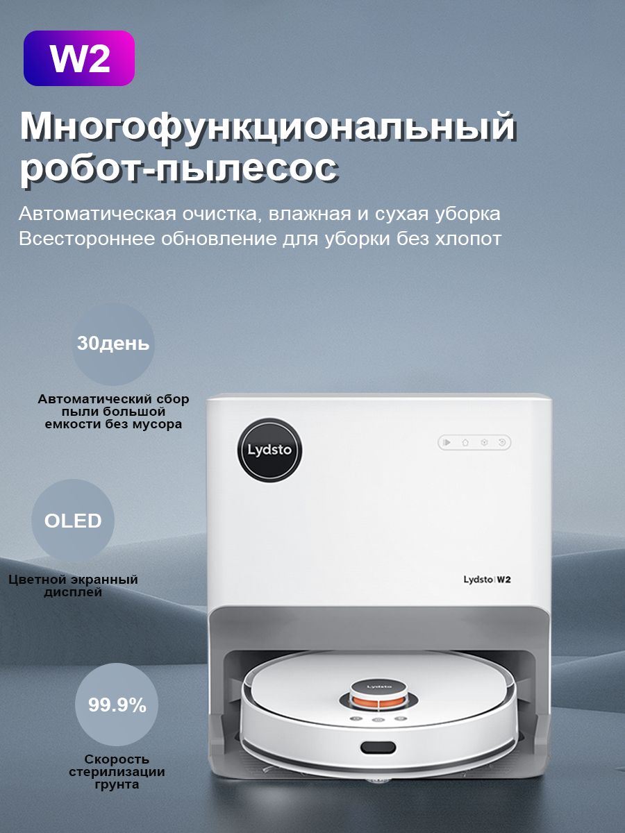 Робот Пылесос Lydsto W2 White Купить