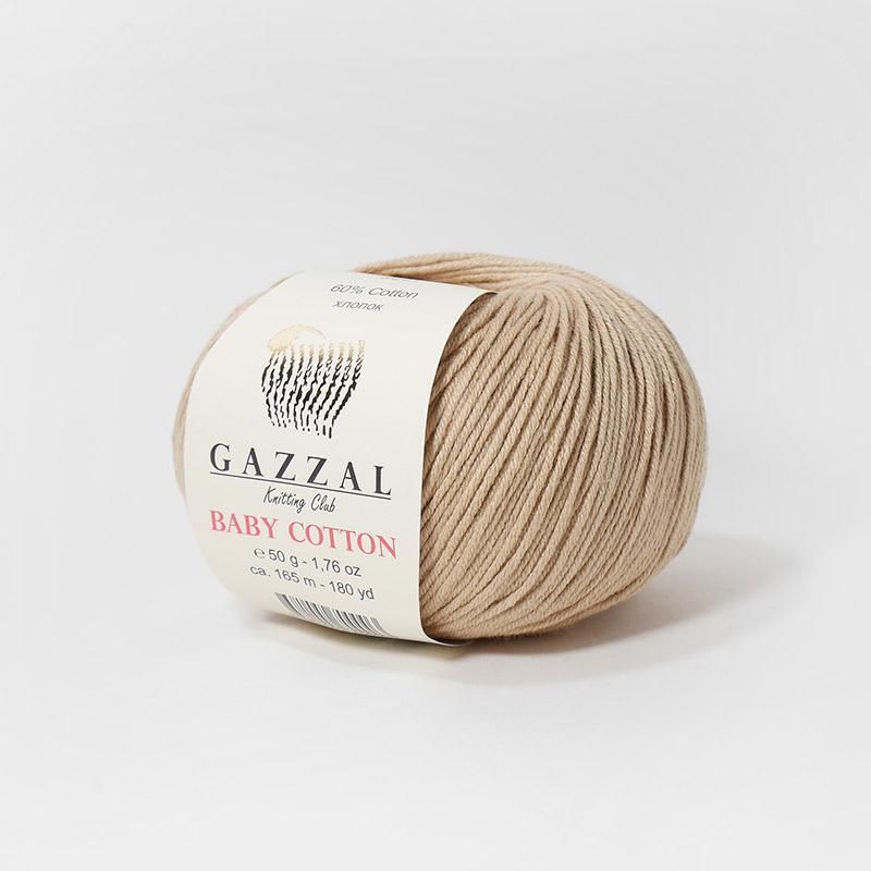 Gazzal Baby Cotton 3424. Gazzal Baby Cotton бежевый 3424. Gazzal “Baby Cotton” (60% хлопок, 40% полиакрил, 165 м/50 г):. Пряжа газал бэби коттон 3446.