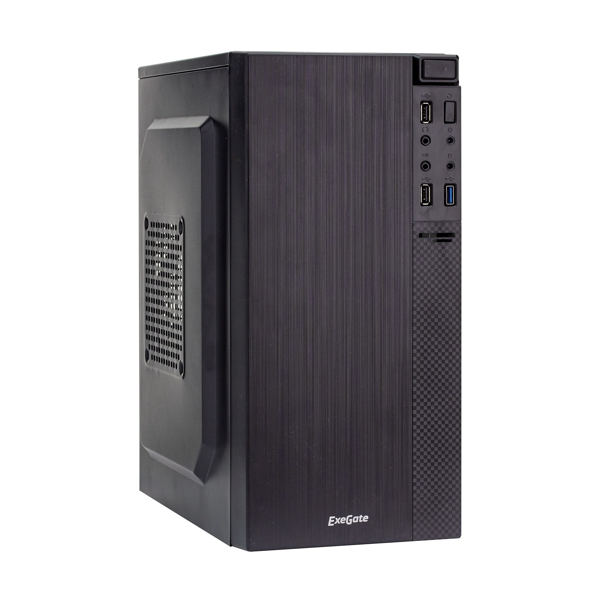 КорпусMinitowerExegateBAA-104UBlack,mATX,,2*USB+1*USB3.0,Audio