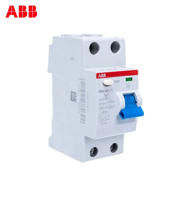 Выключатель дифференциальный УЗО ABB 2P F202AC-16/10mA 2CSF204101R1250