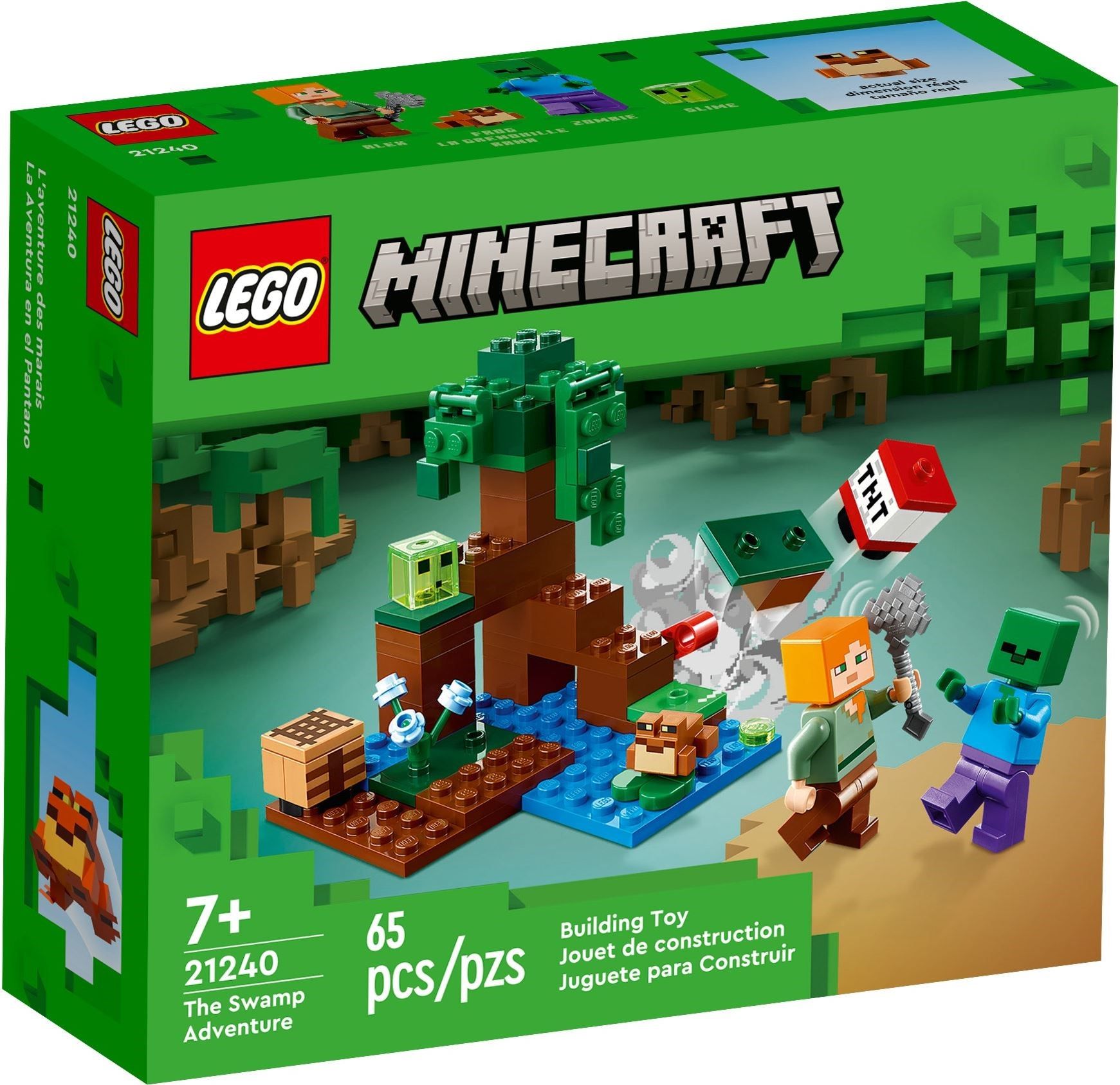 Конструктор LEGO Minecraft 21240 Болотное приключение - купить с доставкой  по выгодным ценам в интернет-магазине OZON (858218002)