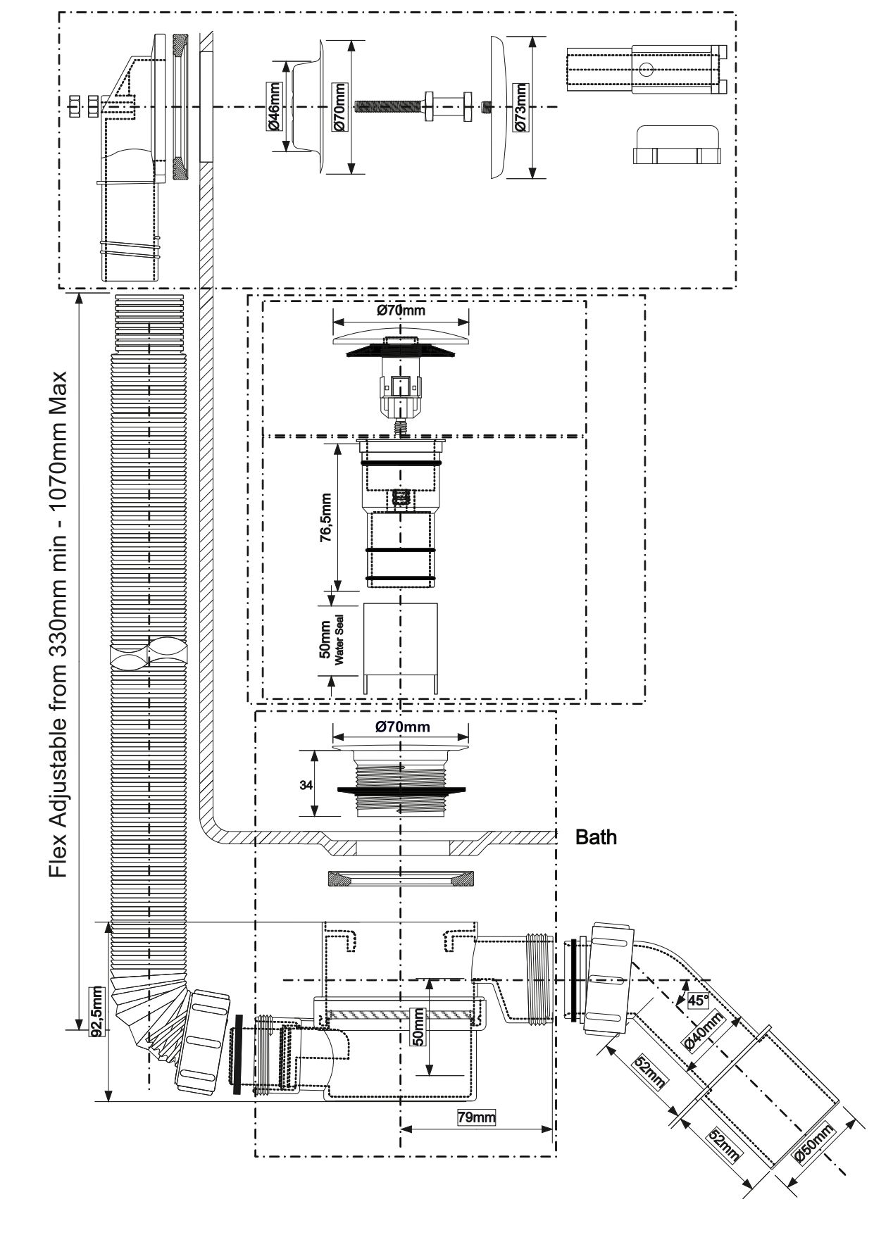 сифон для ванны mcalpine mrb11 и mrb12 разница