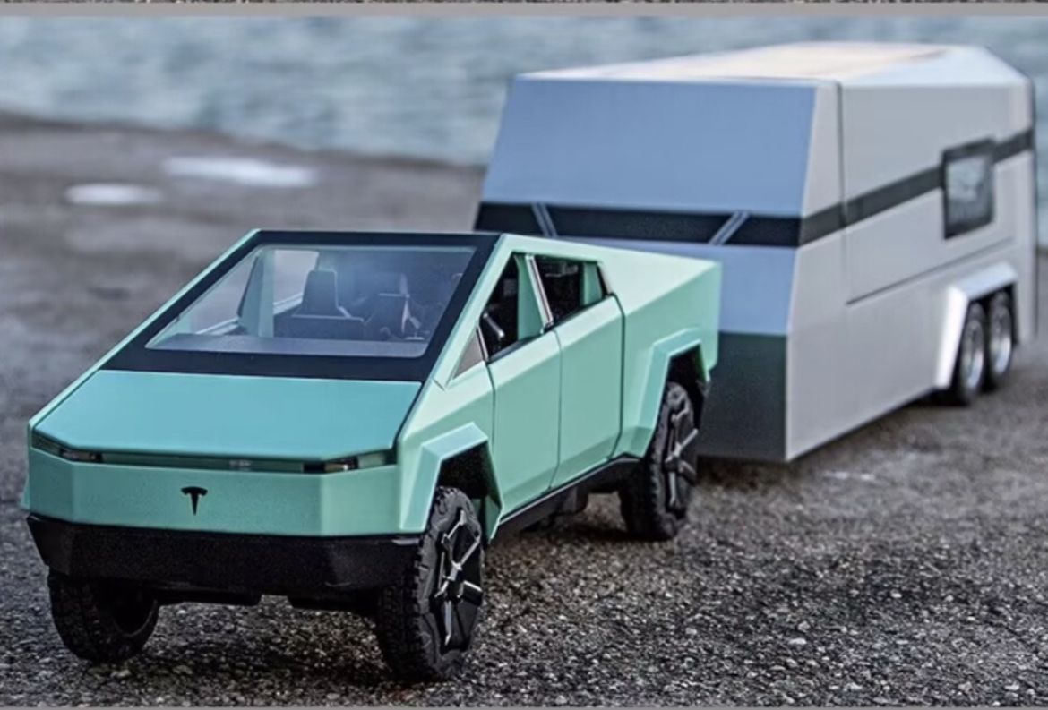 Коллекционная масштабная модель Tesla Cubertruck CuberLandr (Автодом) 1:32  (металл,свет,звук) - купить с доставкой по выгодным ценам в  интернет-магазине OZON (865788395)