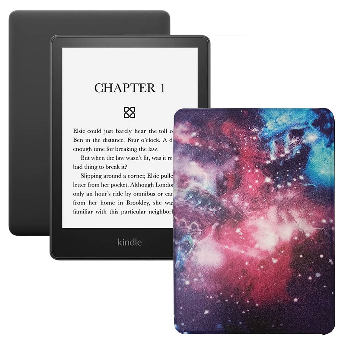 Amazon Kindle 6.8" Электронная книга PaperWhite 2021 16Gb SO + обложка, фиолетовый, розовый