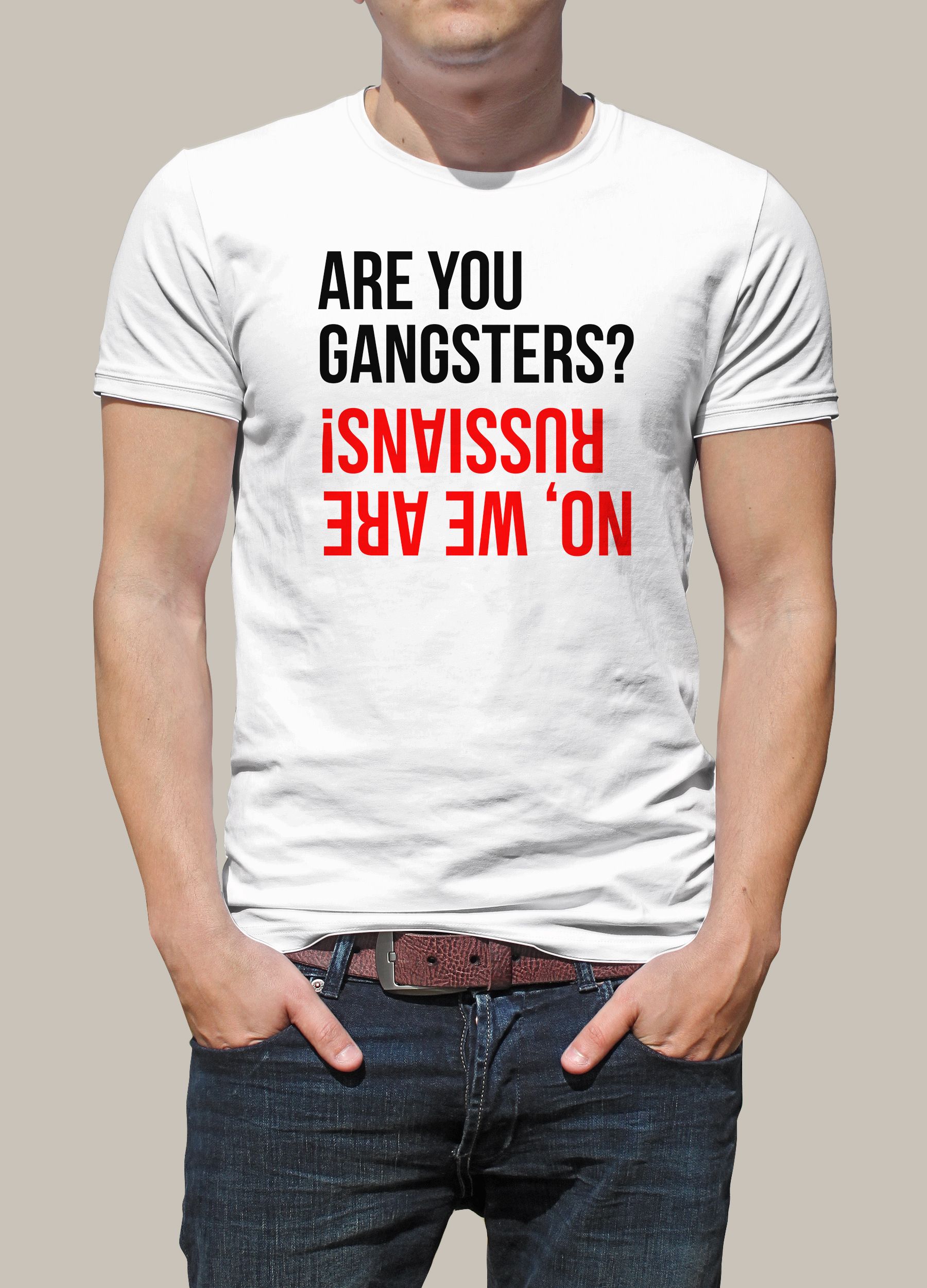 Футболка брат are you a Gangsters, no we are Russians