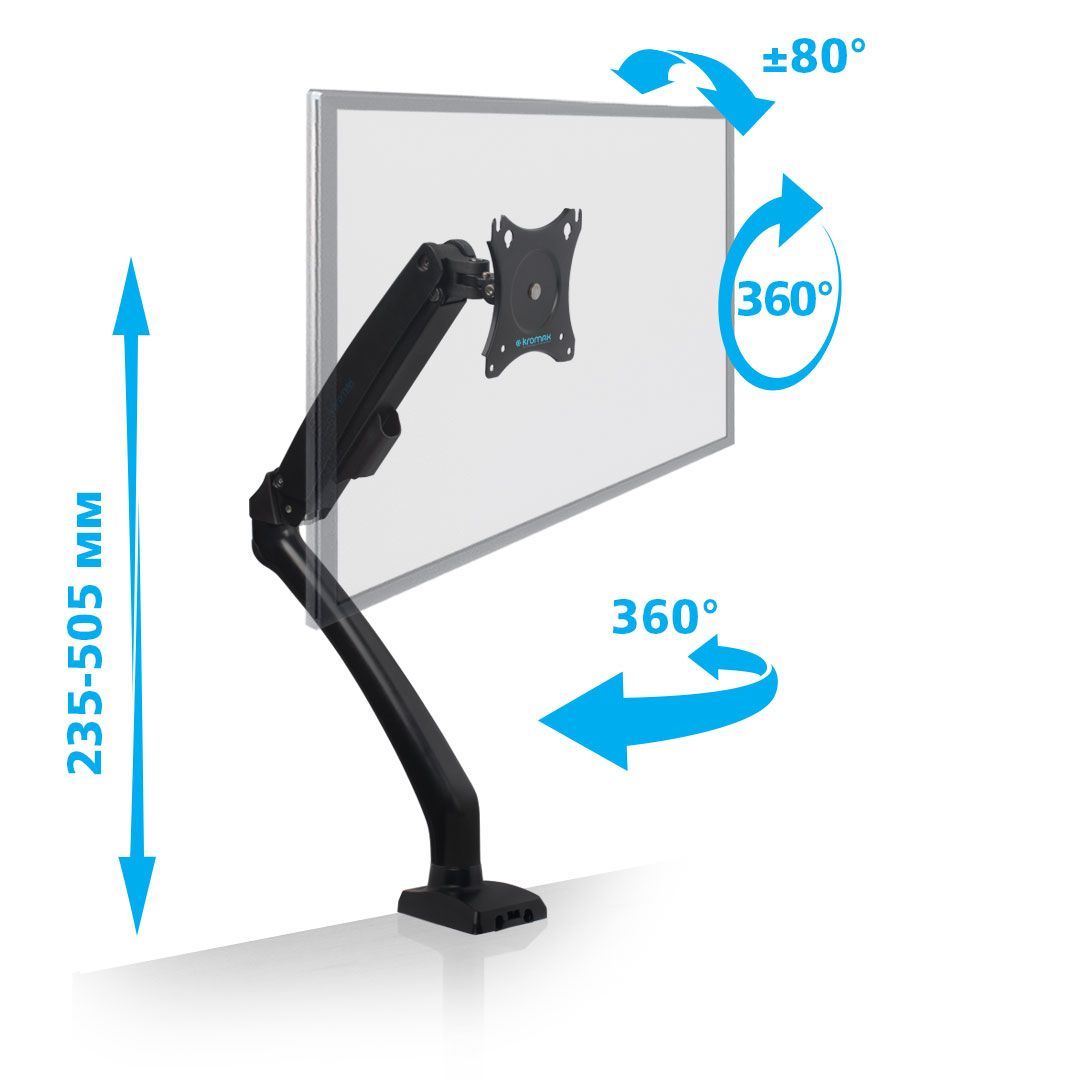 Kromax кронштейн для монитора настольный OFFICE-8 / до 34" / до 8 кг