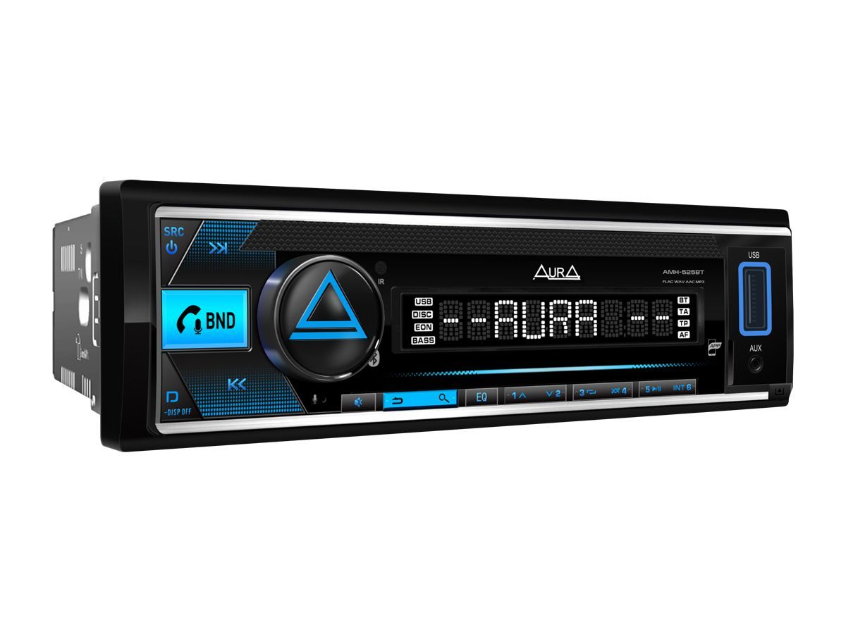 Автомагнитола Aura AMH-525BT (Bluetooth, 3xRCA, 4x51Вт, APP, USB, FLAC,  RGB, D-SWC)