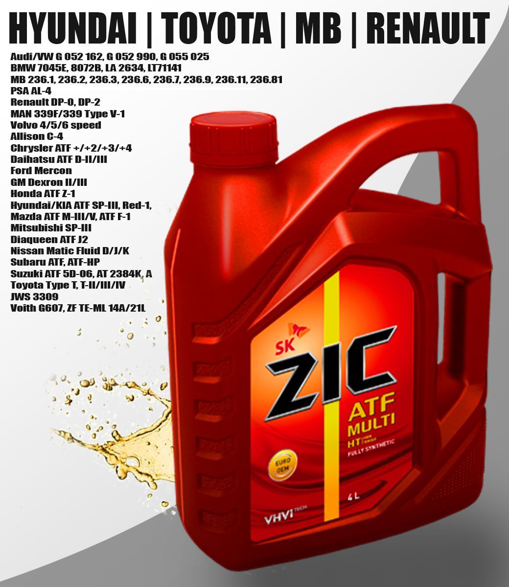 Zic atf multi отзывы. ZIC ATF Multi HT. ZIC Multi HT Пежо 308. ZIC ATF Multi HT цвет масла. Зик Мульти НТ артикул.