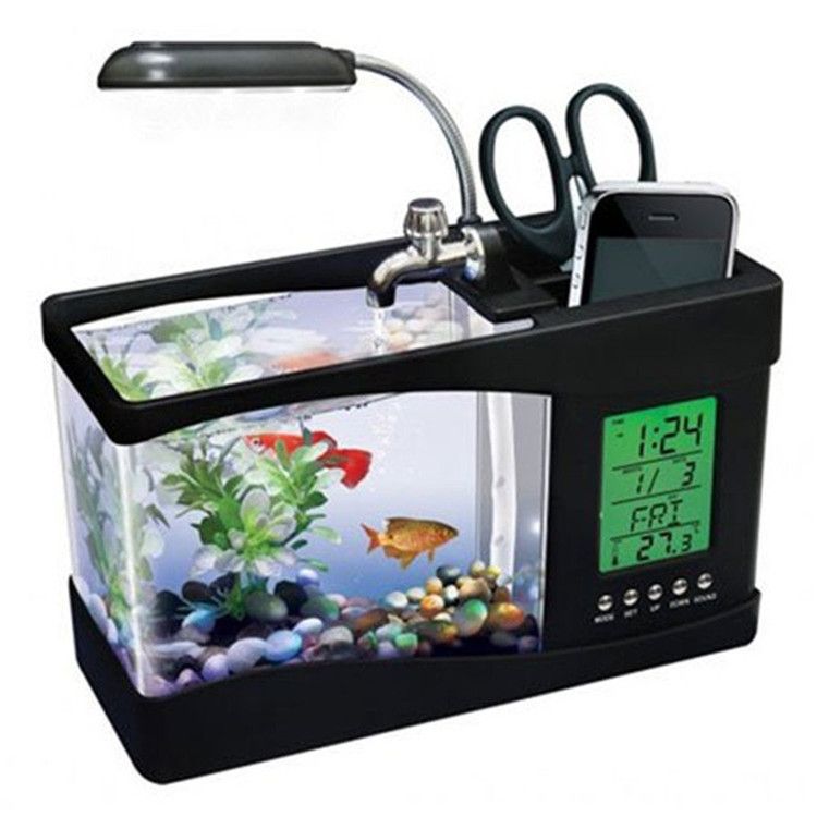 Купить электронные подарки. Юсб аквариум. Настольный юсб аквариум. Мини аквариум. Мини аквариум органайзер USB.