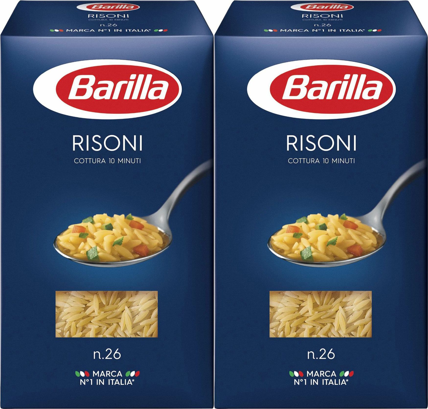 Макаронные изделия Barilla Risoni No 26, комплект: 2 упаковки по 450 г -  купить с доставкой по выгодным ценам в интернет-магазине OZON (1004210563)