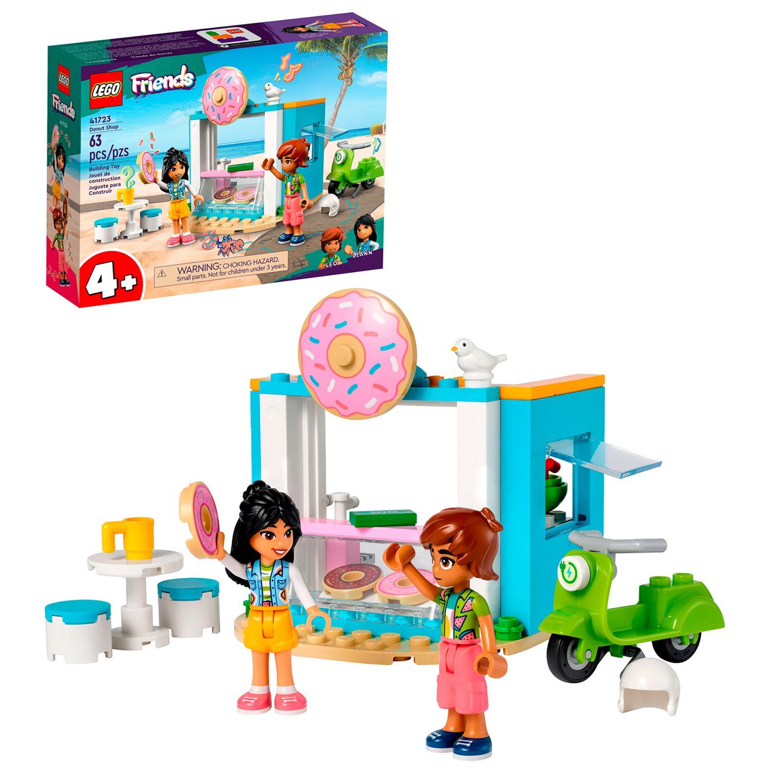 Конструктор детский LEGO Friends Магазин пончиков, 63 деталей, возраст 4+ -  купить с доставкой по выгодным ценам в интернет-магазине OZON (907911646)