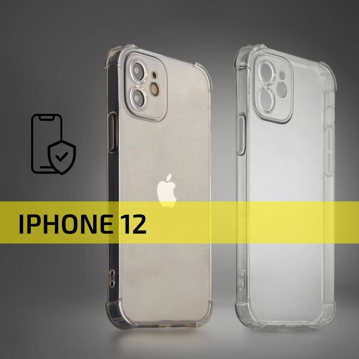 Чехол на iPhone 12 / Чехол на Айфон 12 прозрачный / силиконовый, с защитой  камеры - купить с доставкой по выгодным ценам в интернет-магазине OZON  (302982515)