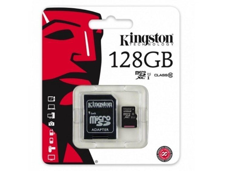 Карта памяти kingston canvas go plus microsdxc 128 гб