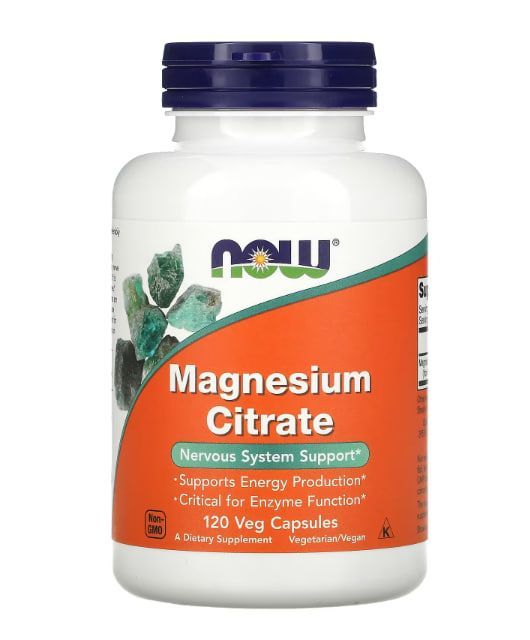 Now Foods Magnesium citrate 400 мг 120 капсул