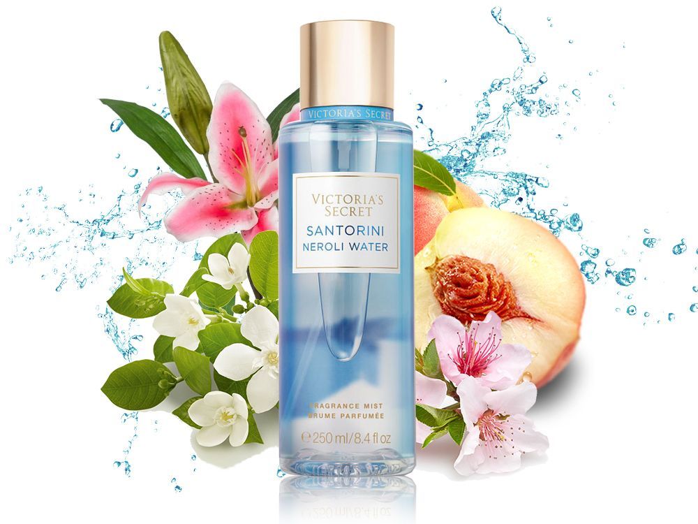 Мист для тела. Спрей мист Victoria's Secret Santorini Neroli Water, 250 ml. Cпpeй для тeлa Essens body Mist Orange Blossom. Парфюмированный лосьон для тела Victoria's Secret Santorini Neroli Water. Спрей для тела Victoria's Secret Floating Neroli.