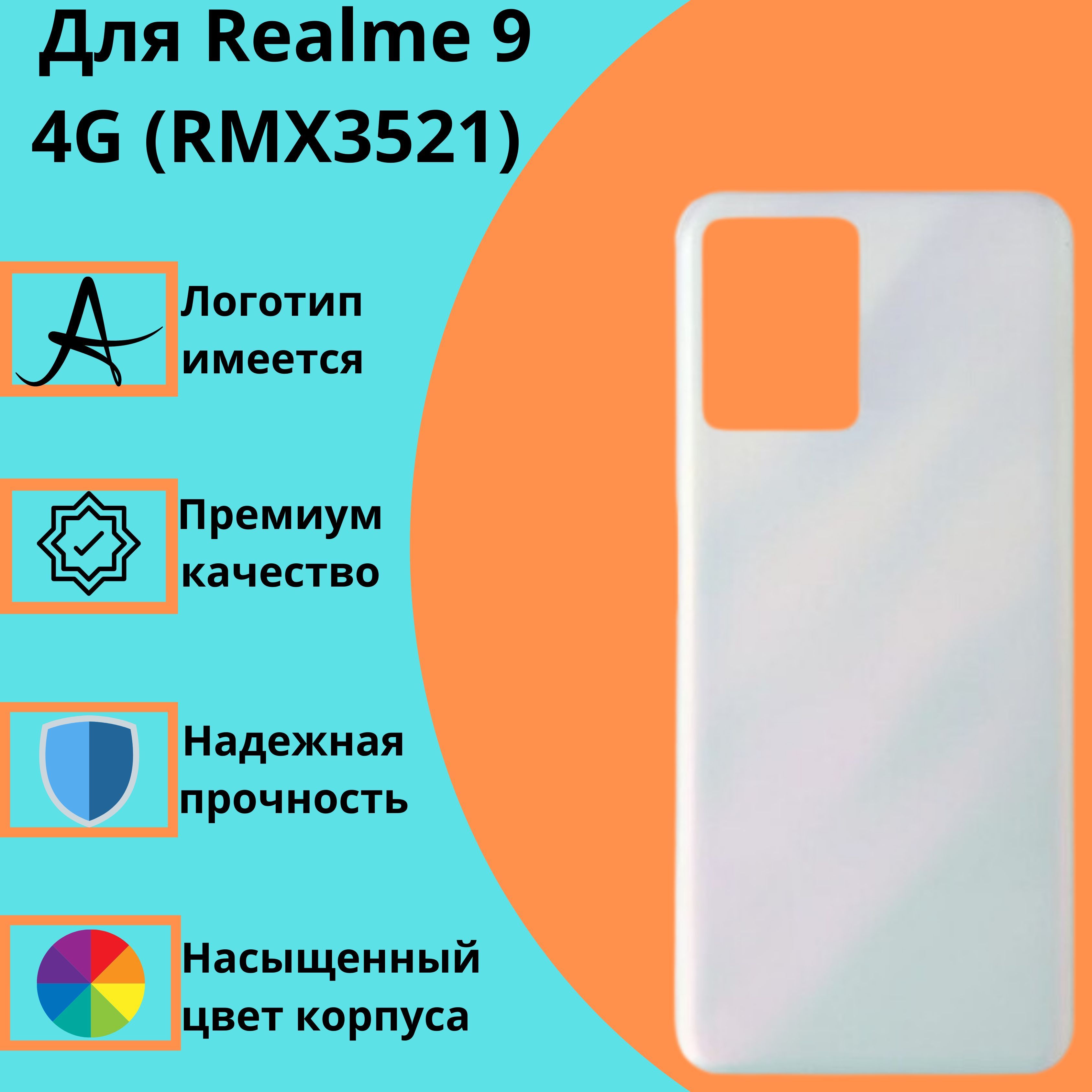 ЗадняякрышкадляRealme94G(RMX3521)(белый)