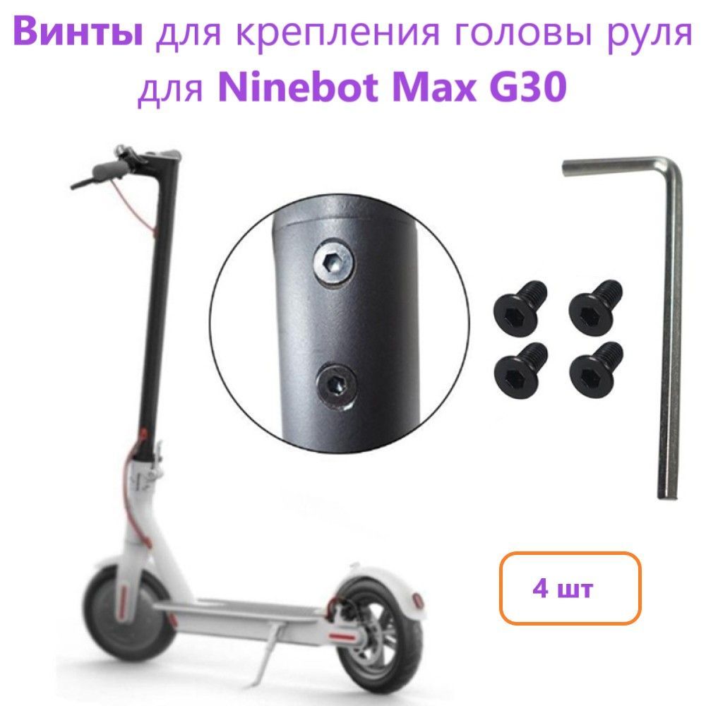 Винты для крепления головы руля для Ninebot Max G30 (4 шт)