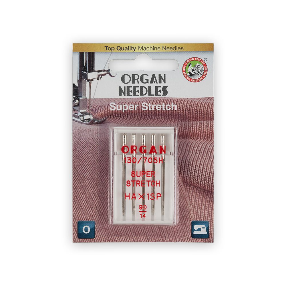 Иглы для швейных машин "ORGAN" супер стрейч 5 шт 5435090BL №90