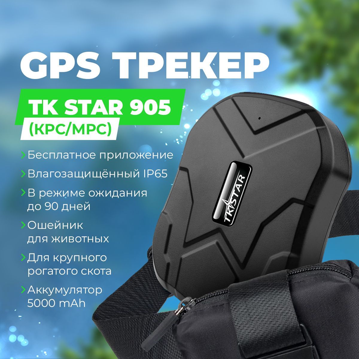 GPS-трекер для питомца TK STAR 905 (КРС/МРС), с GPS, LBS купить по выгодной  цене в интернет-магазине OZON (445882262)