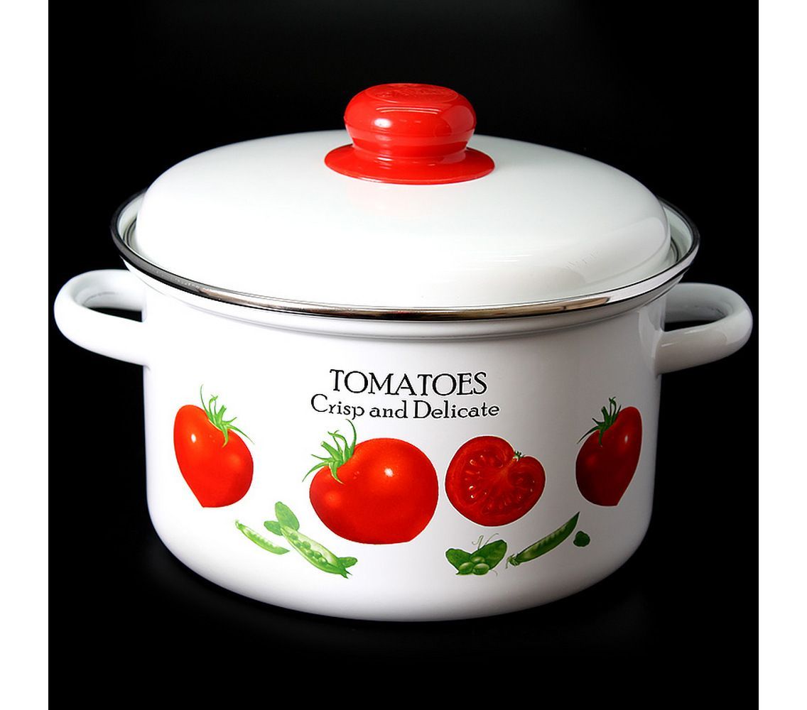 Купить Белую Эмалированную Кастрюлю