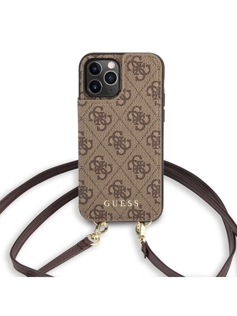 Гесс телефон. Guess чехол для iphone. Чехол guess 4g Crossbody CARDSLOTS Magnetic hard с ремешком iphone 13 Pro Max, коричневый. Чехол guess кожаный. Чехол Гесс коричневый.