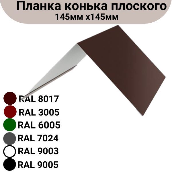 ПланкаконькаплоскогоДлина1250мм,145ммх145ммRAL80173штуки