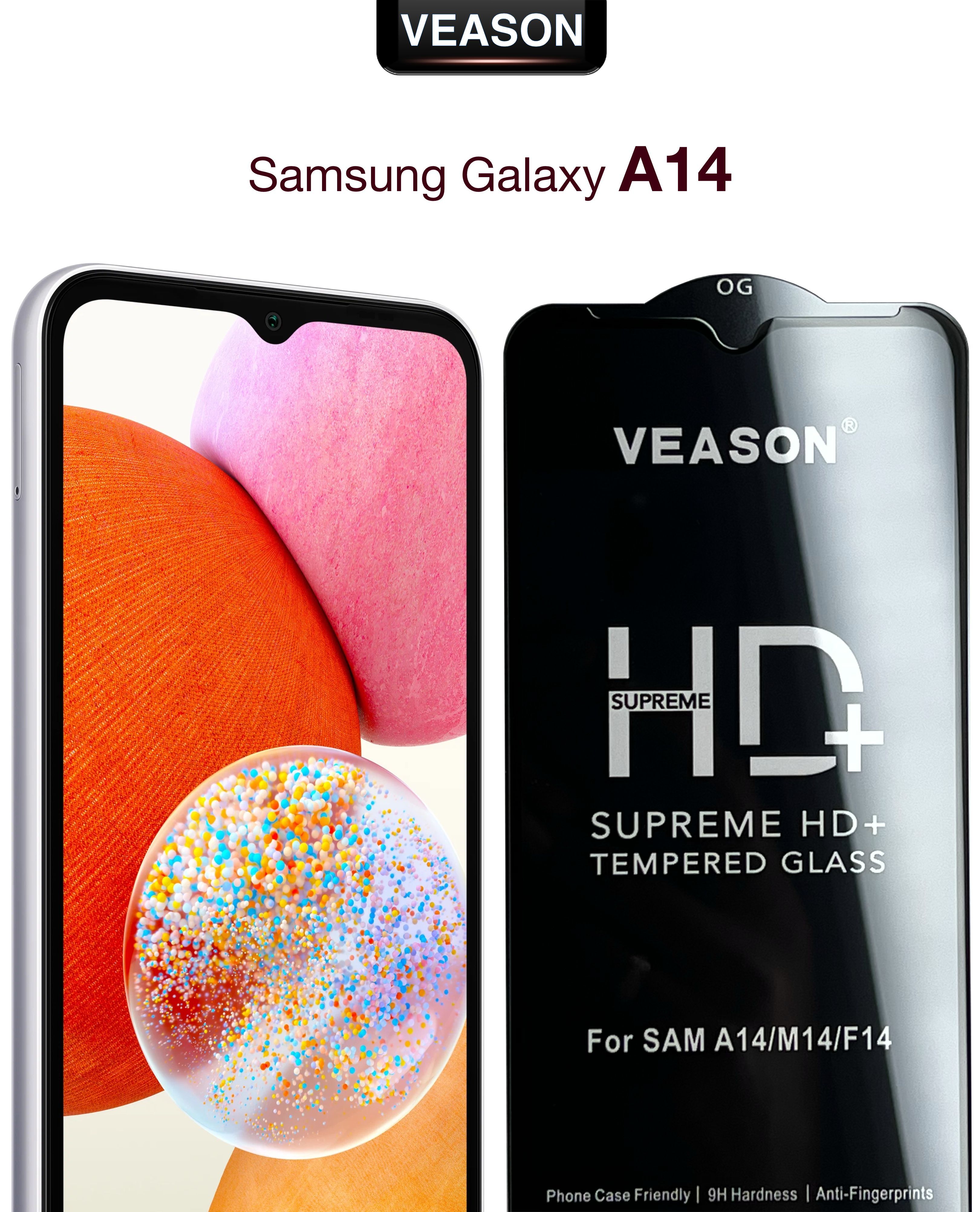 Защитное стекло VEASON для Samsung Galaxy A14 / 6.6 дюйма (с олеофобным  покрытием и качественным клеевым слоем на самсунг а14) - купить с доставкой  по выгодным ценам в интернет-магазине OZON (1043296329)