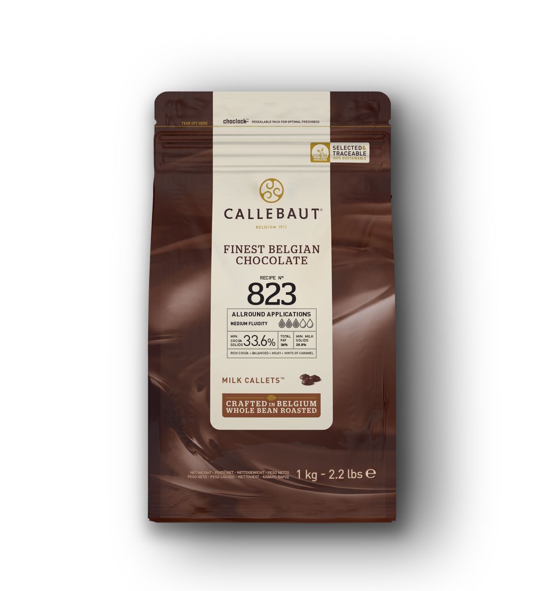 Шоколад Callebaut молочный (823-RT-U71) 33,6% 1 кг