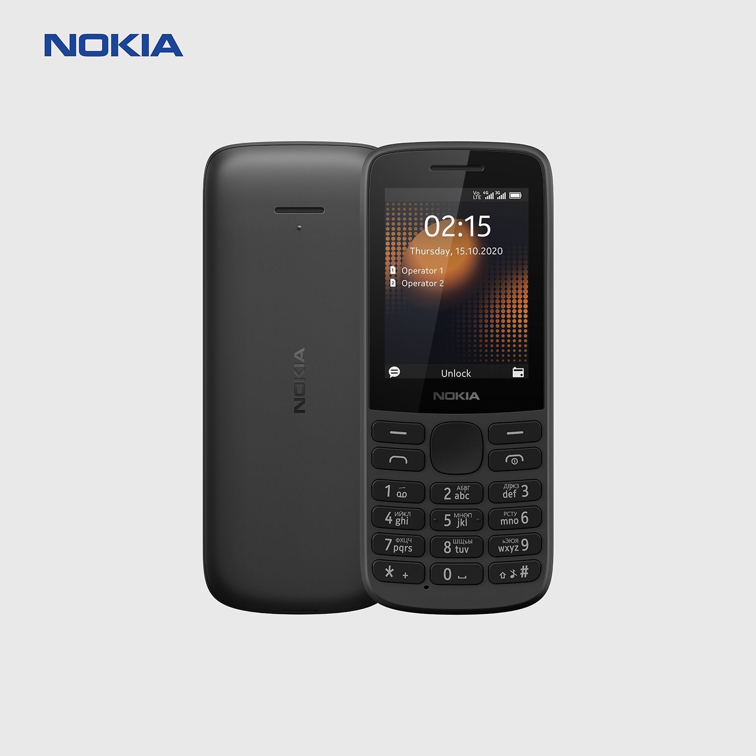 Nokia Мобильный телефон 215 4G, черный