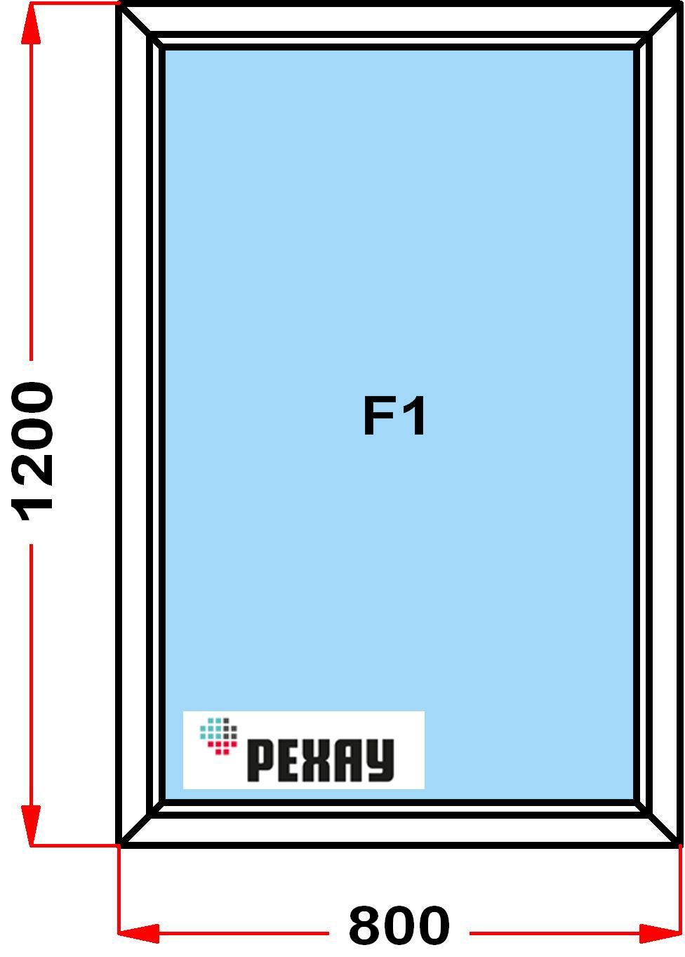 Окнопластиковое,профильРЕХАУBLITZ(1200x800),неоткрывающееся,стеклопакетиз2хстекол