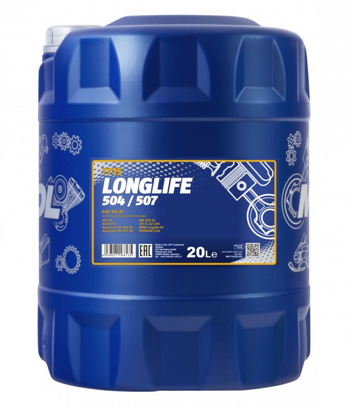 MANNOLLONGLIFE504/5075W-30Масломоторное,Синтетическое,20л