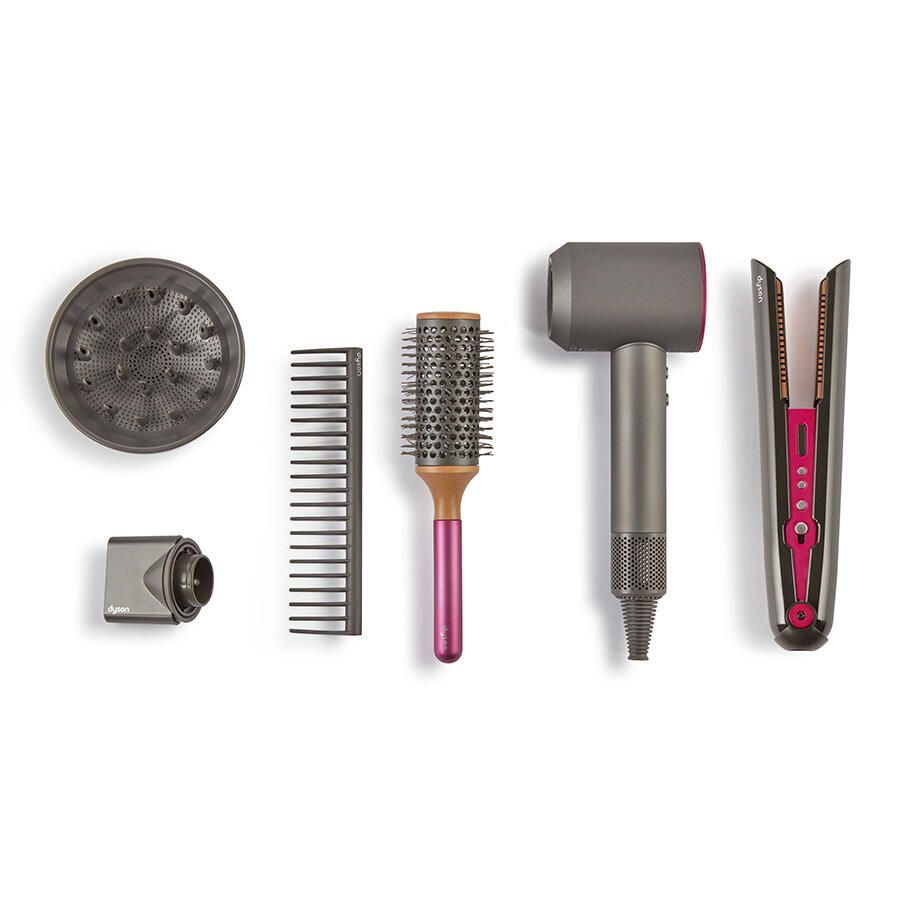 Dyson фен выпрямитель. Dyson Supersonic аксессуары. Набор Дайсон для волос. Dyson Supersonic styling Set. Dyson hair Dryer.