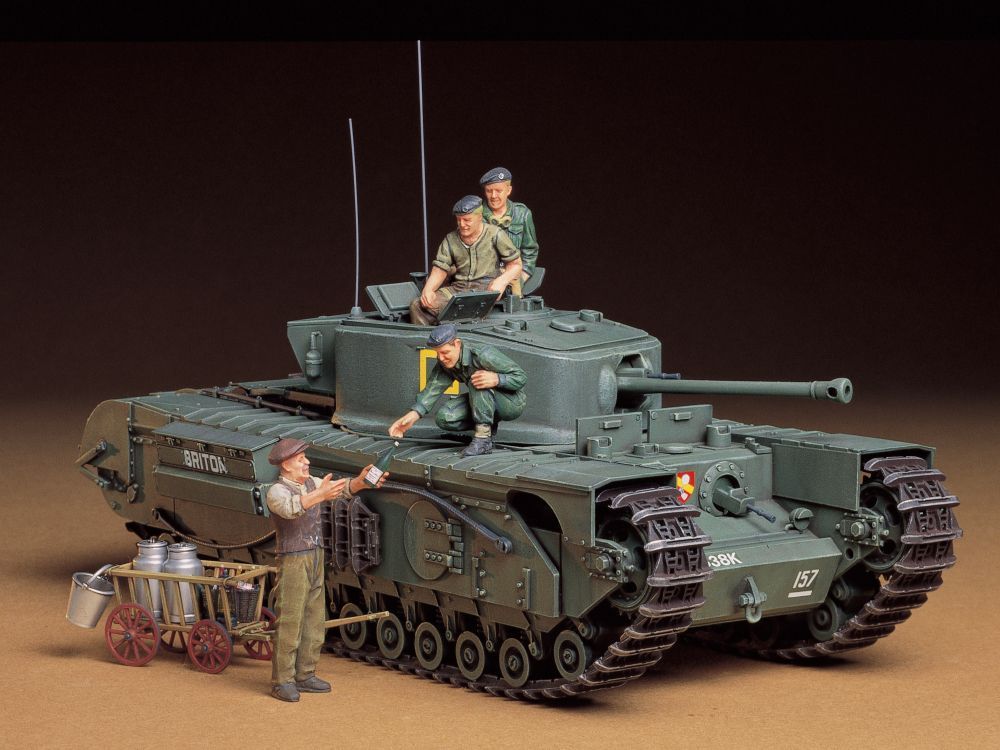 СборнаявоеннаямодельTamiya352101/35scaleBritishInfantryTankChurchillMk.VIImodelkit