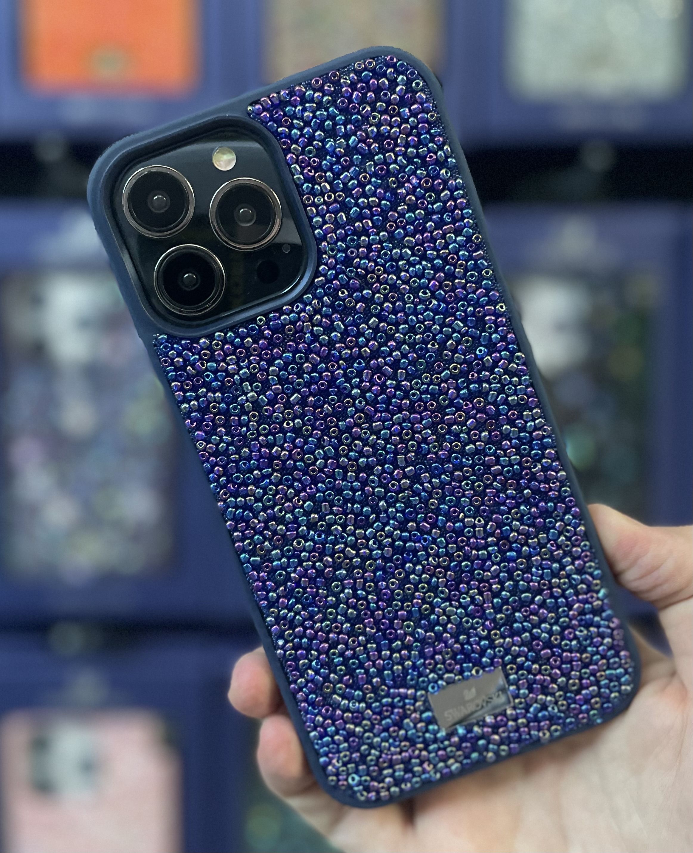 Чехол Swarovski BEADS для iPhone 12 / 12 Pro фиолетовый - купить с  доставкой по выгодным ценам в интернет-магазине OZON (1142533771)