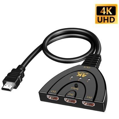 HDMI переключатель свитчер 3х1 поддержка 4К-2К пассивный