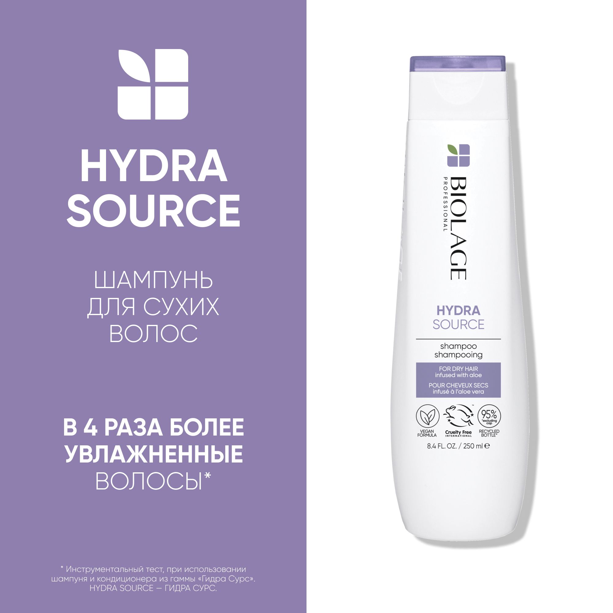 Biolage Hydra Source профессиональный увлажняющий шампунь для сухих волос, 250 мл